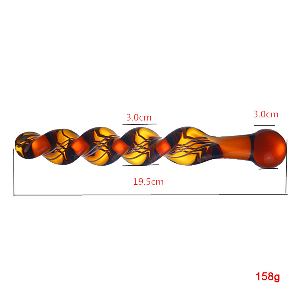 Vibrators Glass Spiral Stick Anal Plug Prostate Massager Butt Vaginal Stimulation Gspot Women Sex Toys for Men 230901