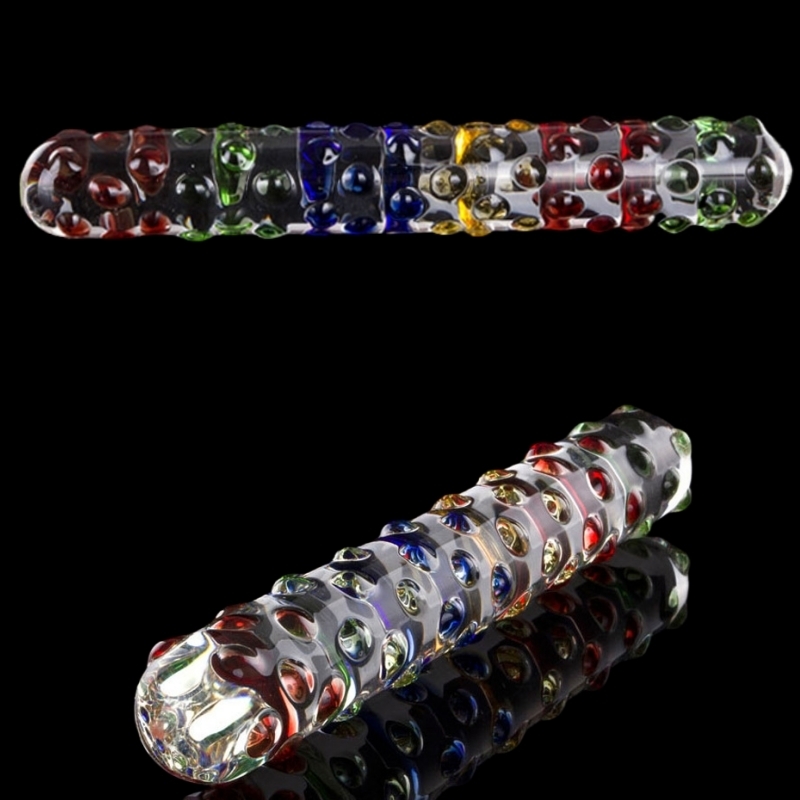 Anal Toys Crystal Dildo Glass Column Sex with Large Particle Massage Butt Plug for Women BDSM Night Decompression Erotic Shop 230901