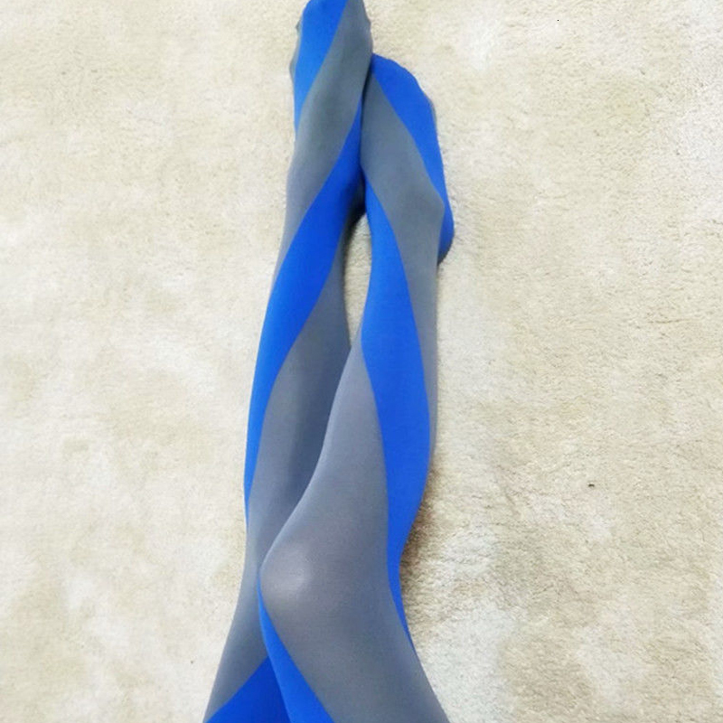 Sexy Socks 120D Womens Velvet Contrast Color Twist Tights Candy Gradient Pantyhose Slim Stockings Spring 230901