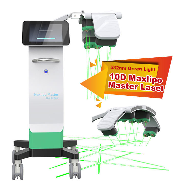 Newest Emerald 532nm Best Slim Cold Laser for Cellulite Reduction 10D Low 10D Laser Slimming Machine for Spa Use