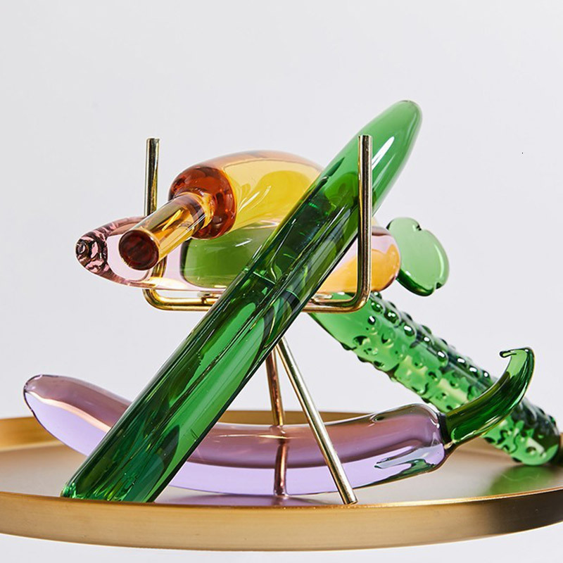 Anal Toys 5 Types Vegetable and Fruit Shape Crystal Dildo Glass Butt Plug Cute Novelty Adult Sex 230901