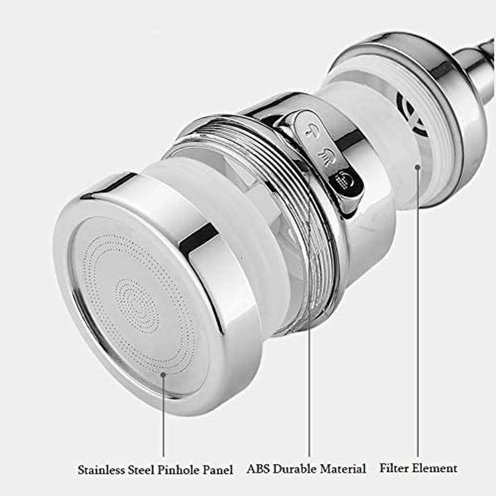 yuexuan 360 degree universal swivel faucet kitchen sink aerator water saving faucet with gasket faucet replacement part kitchen bathroom 3 spray modes
