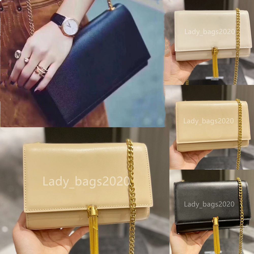 Classic Chain Bag Women Tassel Handbag Clutch Bags Womens Leather Handbag Shoulder Ladies Totes Crossbody Luxury Designer Evening Cross body Purse