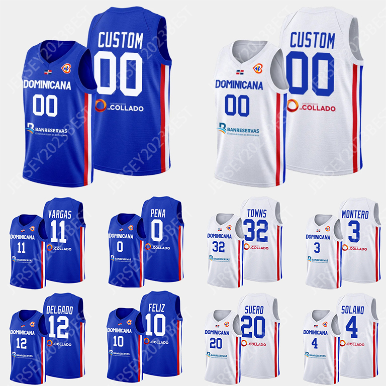 2023 Fiba Dominican Republic world cup 24 L.J. Figueroa Basketball jersey 12 Angel Delgado 25 Lester Quinones 11 Eloy Vargas 2 Rigoberto Mendoza Andres Feliz