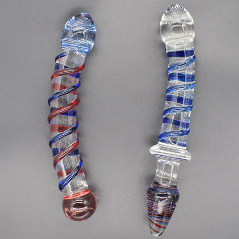 Anal Toys 22cm Glass Butt Plug Beads Dildos for Women Vaginal Men Prostate Massager Female Masturbator Sex Adult Erotic Products 230901