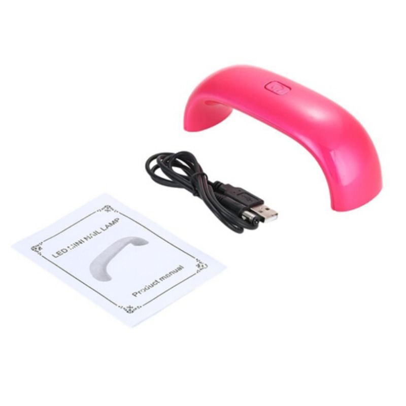Portable Led Lamp Nail Dryer Mini Nail Rainbow Shaped 9W Curing For Uv Gel Polish Works