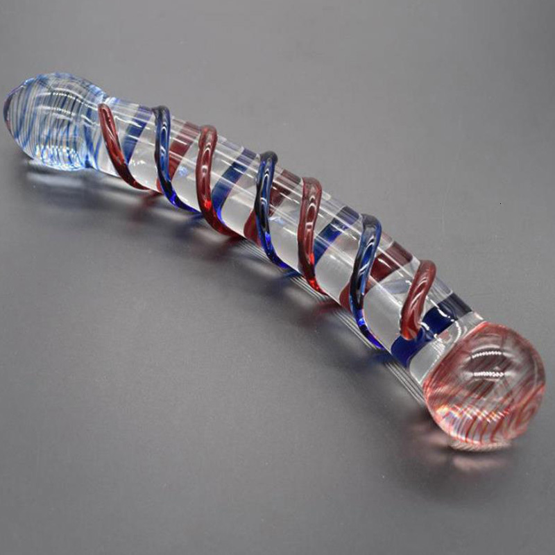 Anal Toys 22cm Glass Butt Plug Beads Dildos for Women Vaginal Men Prostate Massager Female Masturbator Sex Adult Erotic Products 230901