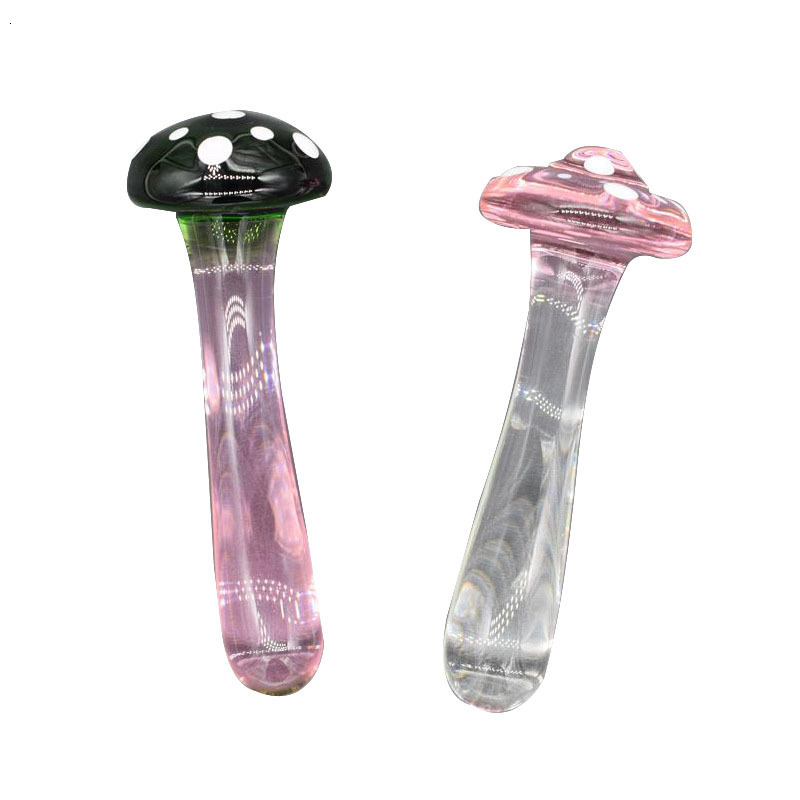 Vibrators Mushroom Glass Anal Plug for Women Sexual Toy Adult Buttplug Prostate Massager Sex Toys Shop 230901