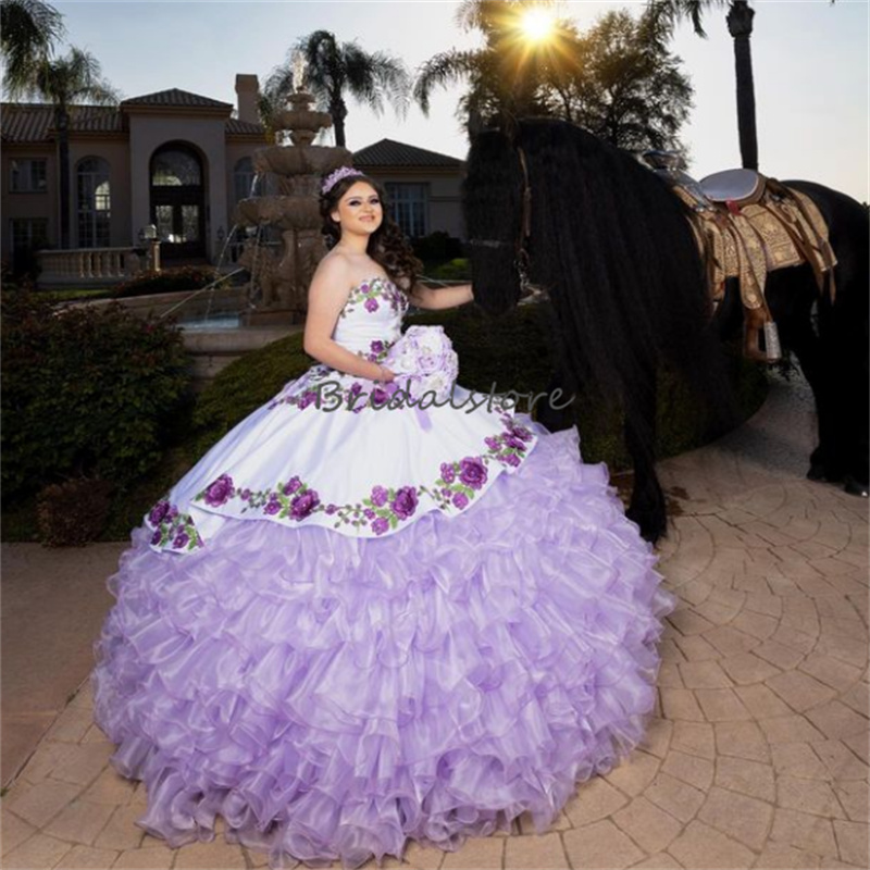 Princess Lilac Quinceanera Dress 2024 Sweetheart Ball Gown Sweet 15 Birthday Party Dress Vestidos De Baile Princesa Pageant Para Xv Anos vestidos Form