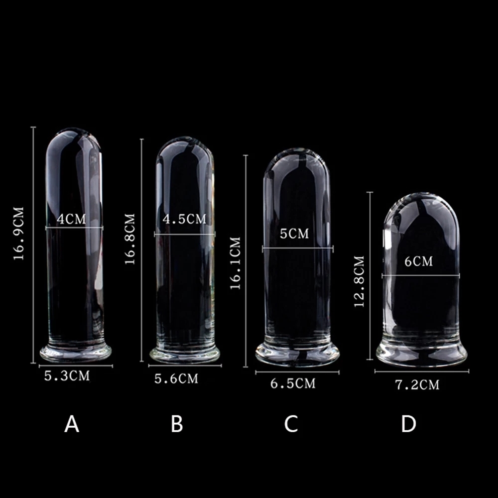 Vibrators Diameter 44556CM Large Clear Crystal Butt Plug Anal Glass Vagina Sex Toys For Men Women Prostate Massager 230901