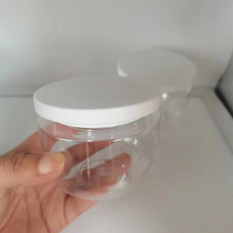 Hair Mask Bottle Refillable 8oz Skincare Cream Jars Empty Clear Wide Month Bottles Round Bottom White Green Screw Lid Plastic Pots Containters For Cos