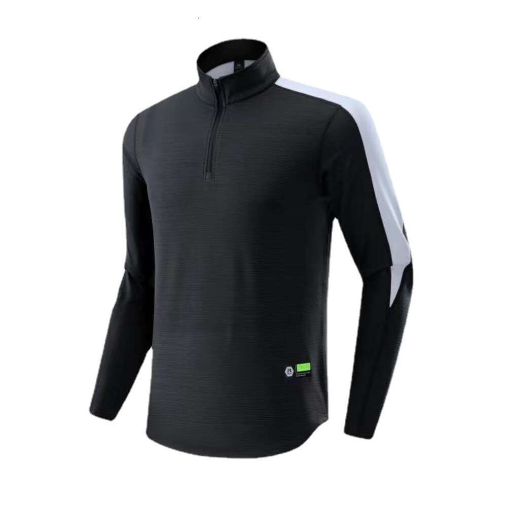 2023 Spring and Autumn New Long Sleeve Sports T-shirt Half Zip Men's Running and Fitness Top