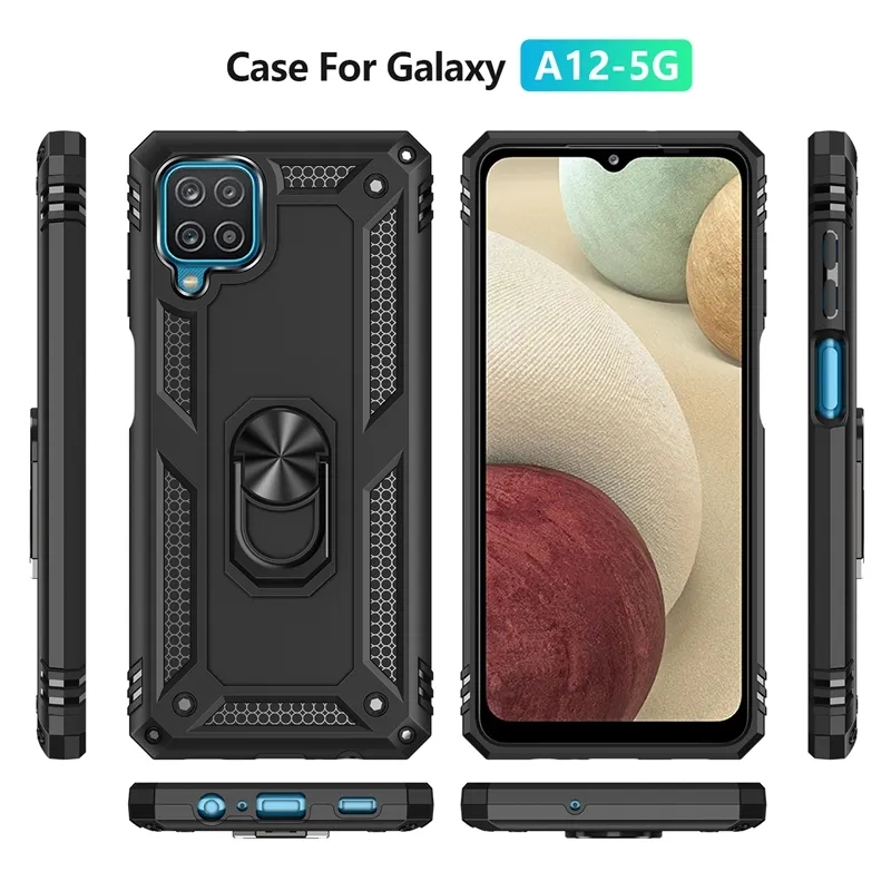 Car Holder Metal Finger Ring Bracket Cases For Samsung S23 Ultra Plus A14 A54 A34 A24 M33 M53 5G Moto G Stylus 5G 2023 Power Edge+ G Play Hybrid Shock