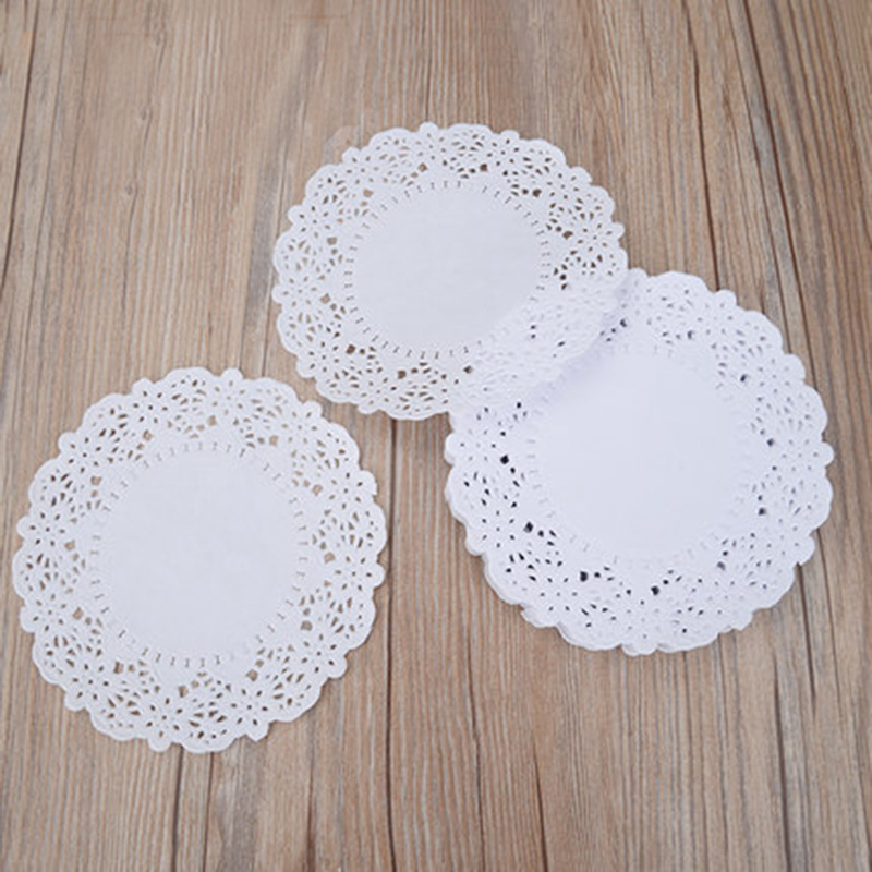 150pcs White Lace Paper Doilies Placemats DIY Box Wrap Paper Crafts For Wedding Party Favors Table Decoration Mat