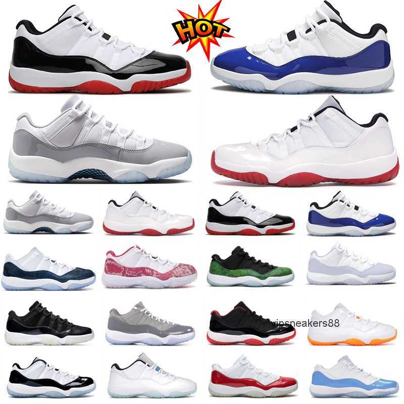 Designer 11s Basketball Shoes Retro Yellow Python 11 Space Jam Cool Grey Concord Citrus Cherry Cap and Gown Bred Animal 25th Anniversary Men Women Trainers Sneakers