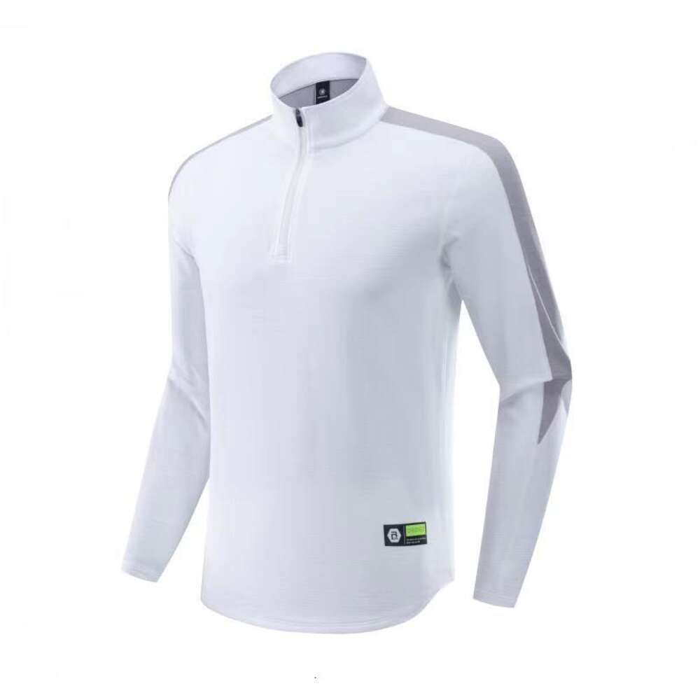 2023 Spring and Autumn New Long Sleeve Sports T-shirt Half Zip Men's Running and Fitness Top