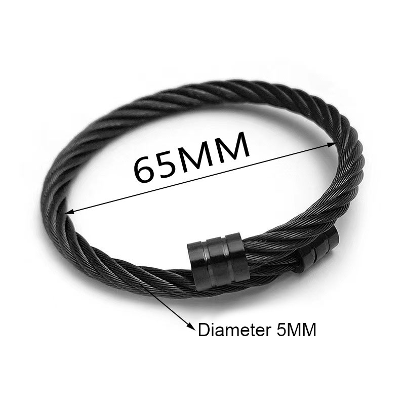 Designer Men Women Bracelet Cuff Open Bangle Gold Black Silver Stainless Steel Twisted Cable Adjustable Cuff Bangle Nice Jewellery Gift Anti-allergy N