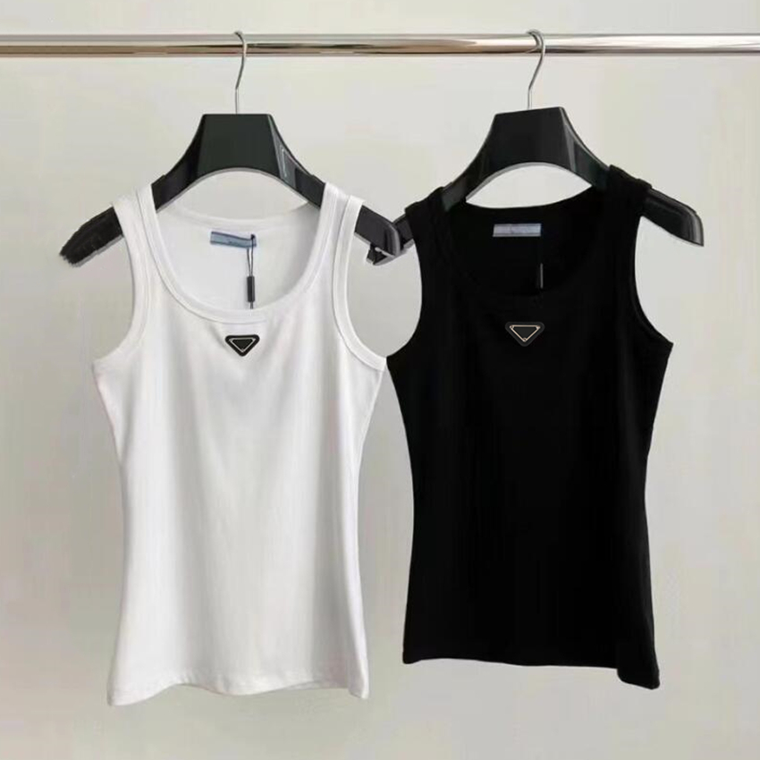 Pdara Designer Womens Tshirt Tees Correct Style High Quality Cotton Tank Top Summer Fashion Sexy Crop Tops Tshirt Sleeveless Knit Embroidery Backless Tops