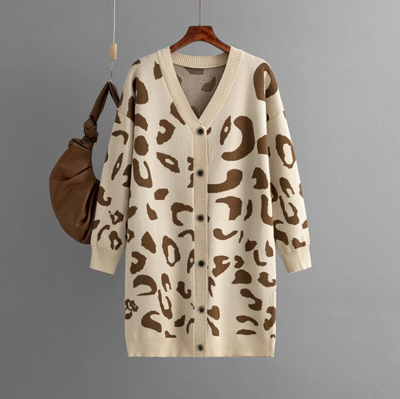 Women's Sweaters 2023 Autumn/Winter New Fashion Women's Knitwear Medium Long Women's Loose Sweater Cardigan