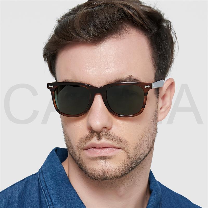 CARFIA Polarized Sunglasses 5356 Square Bigger legs Glasses 50mm 3 colors UV400 Protection Sun Glasses For Men Women With Case