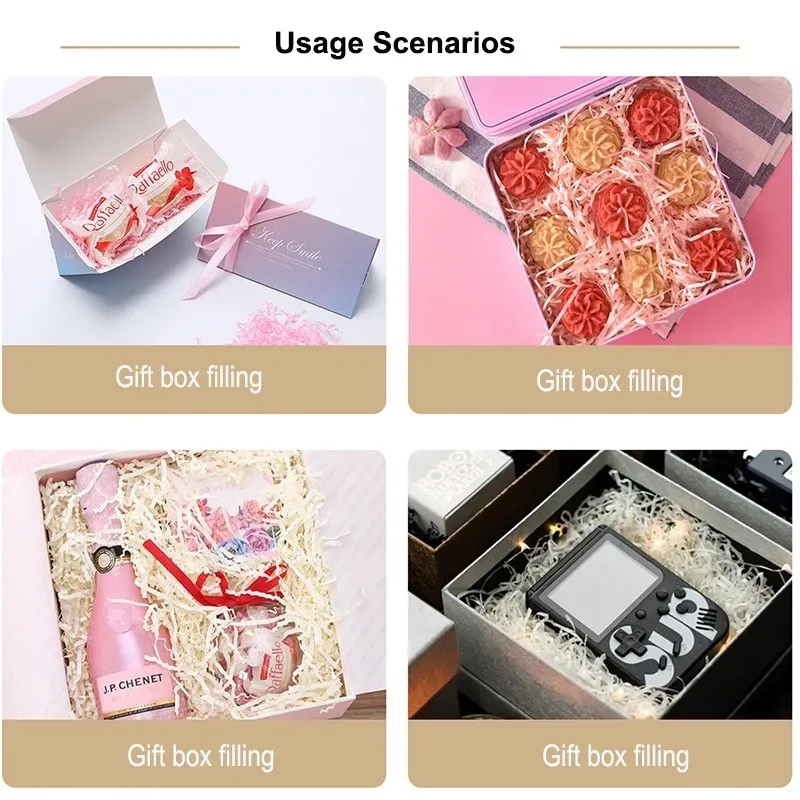 1000g Colorful Shredded Crinkle Paper Filler DIY Wedding Party Gift Box Candy Material Packaging Filler