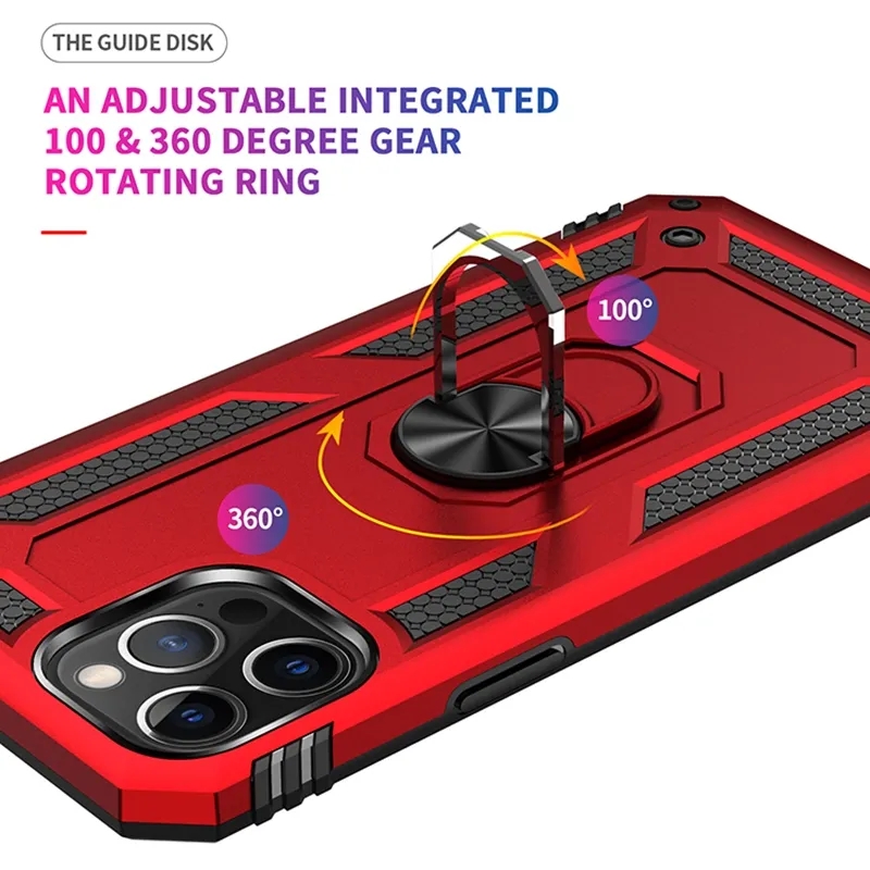 Car Holder Metal Finger Ring Bracket Cases For Samsung S23 Ultra Plus A14 A54 A34 A24 M33 M53 5G Moto G Stylus 5G 2023 Power Edge+ G Play Hybrid Shock