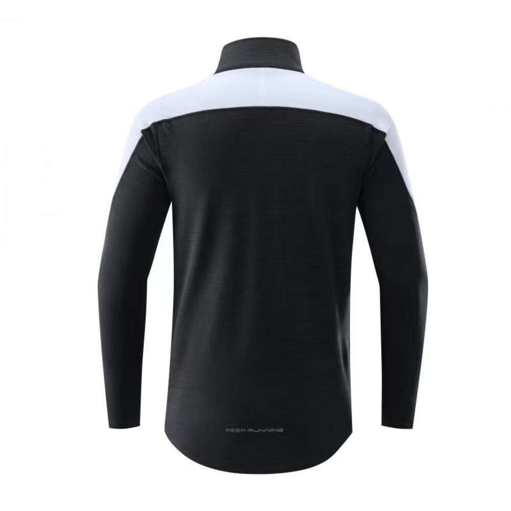 2023 Spring and Autumn New Long Sleeve Sports T-shirt Half Zip Men's Running and Fitness Top
