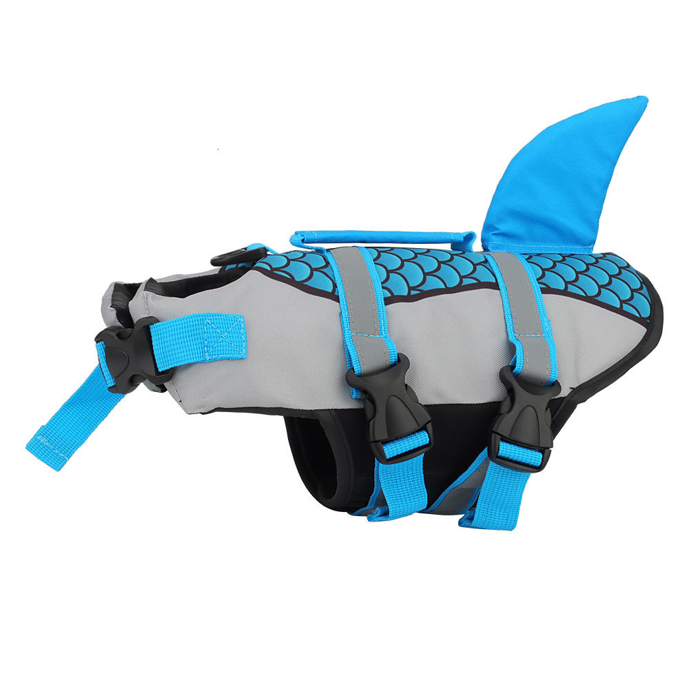 Dog Apparel Pet Life Jacket Vest Clothes Collar Harness Swimming Summer Swimwear Scales Shark 230901