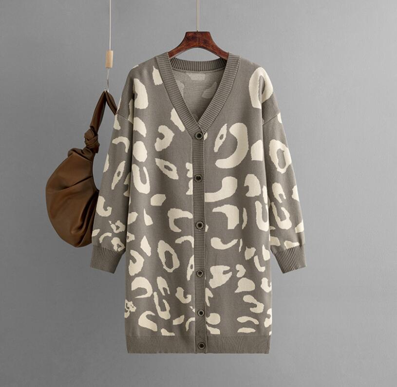 Women's Sweaters 2023 Autumn/Winter New Fashion Women's Knitwear Medium Long Women's Loose Sweater Cardigan