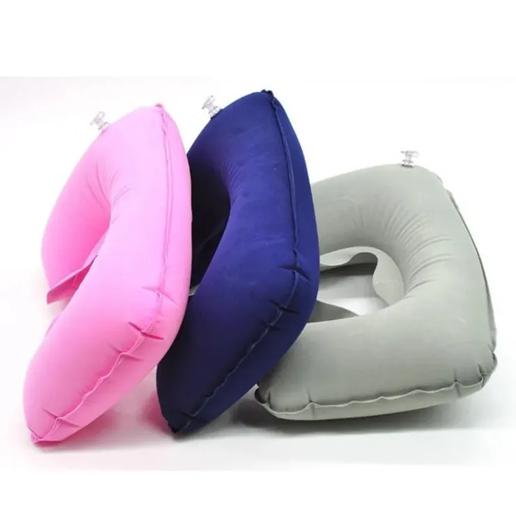 500pcs U Shaped Iatable Car Head Rest for Travel Office Air Cushion Neck Pillow Sep04