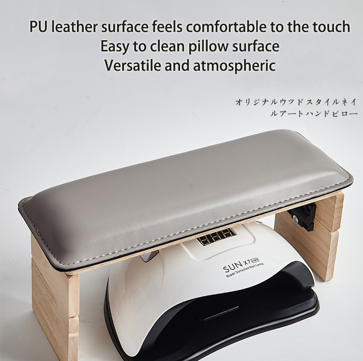 Hand Rests Double Fold Nail Hand Rest For Nails Log and PU Leather Hand Pillow Cushion Holder Stand Nail Table Manicure Arm Rests 230901