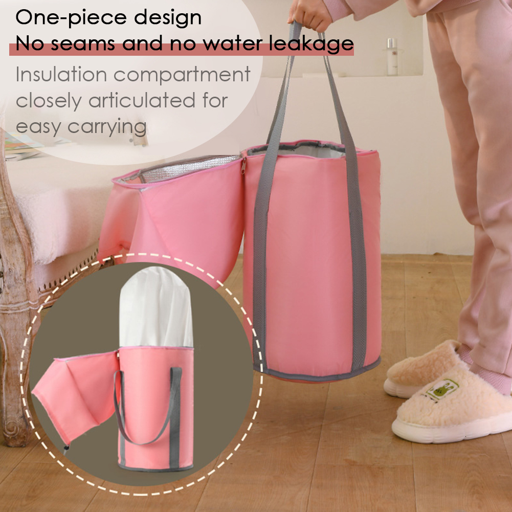 Foot Treatment Foldable Feet Washbasin Insulation Thick Soak Feet Water Buckets Heightened Leakproof Foot Bath Massager Spa Pedicure 230901