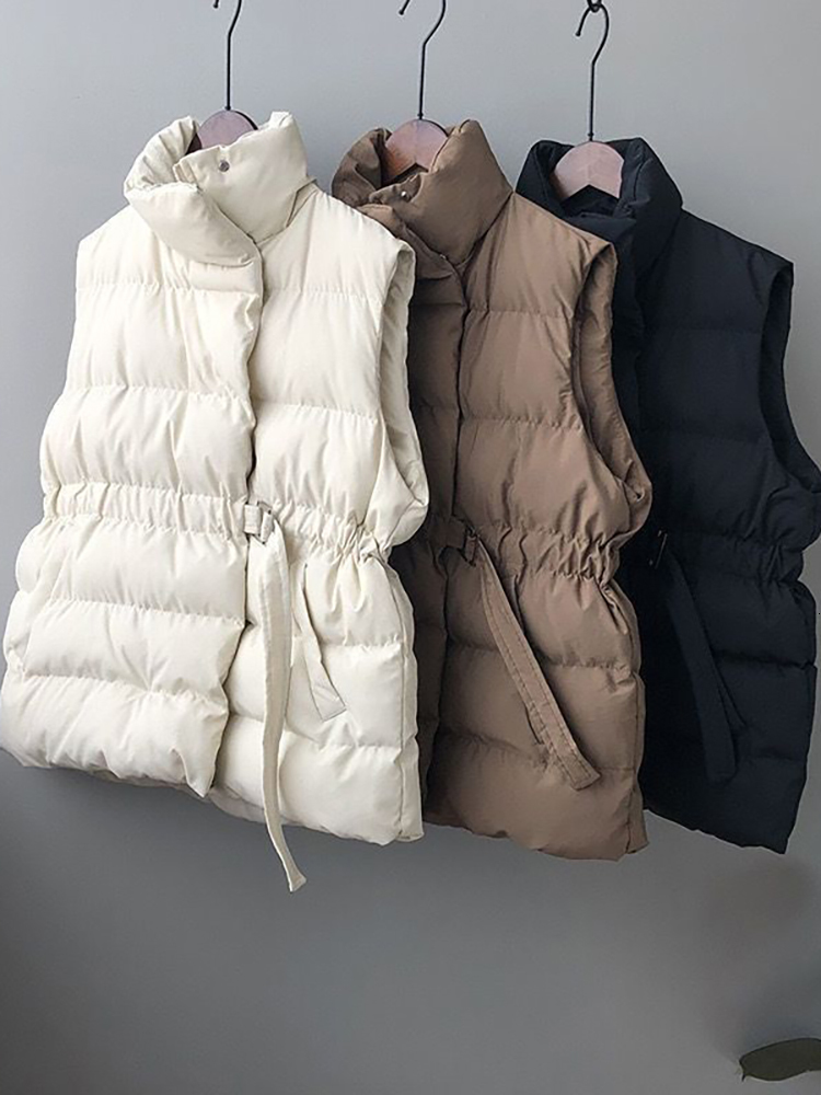 Women s Vests Jaket rompi tanpa lengan wanita Parka elegan kasual tebal hangat Korea Harajuku pakaian luar 230904