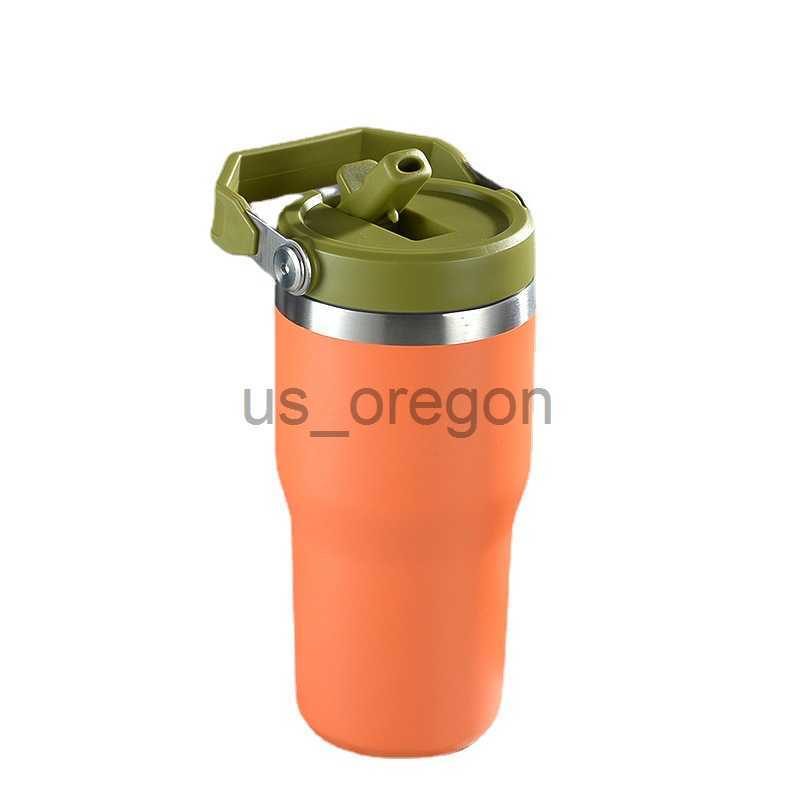 Thermoses 30OZ 900ML Insulated Tumblers Portable with Handle Thermal Drink Water Bottle Leakproof Keep Drinks Hot Cold for Home Office Car x0904