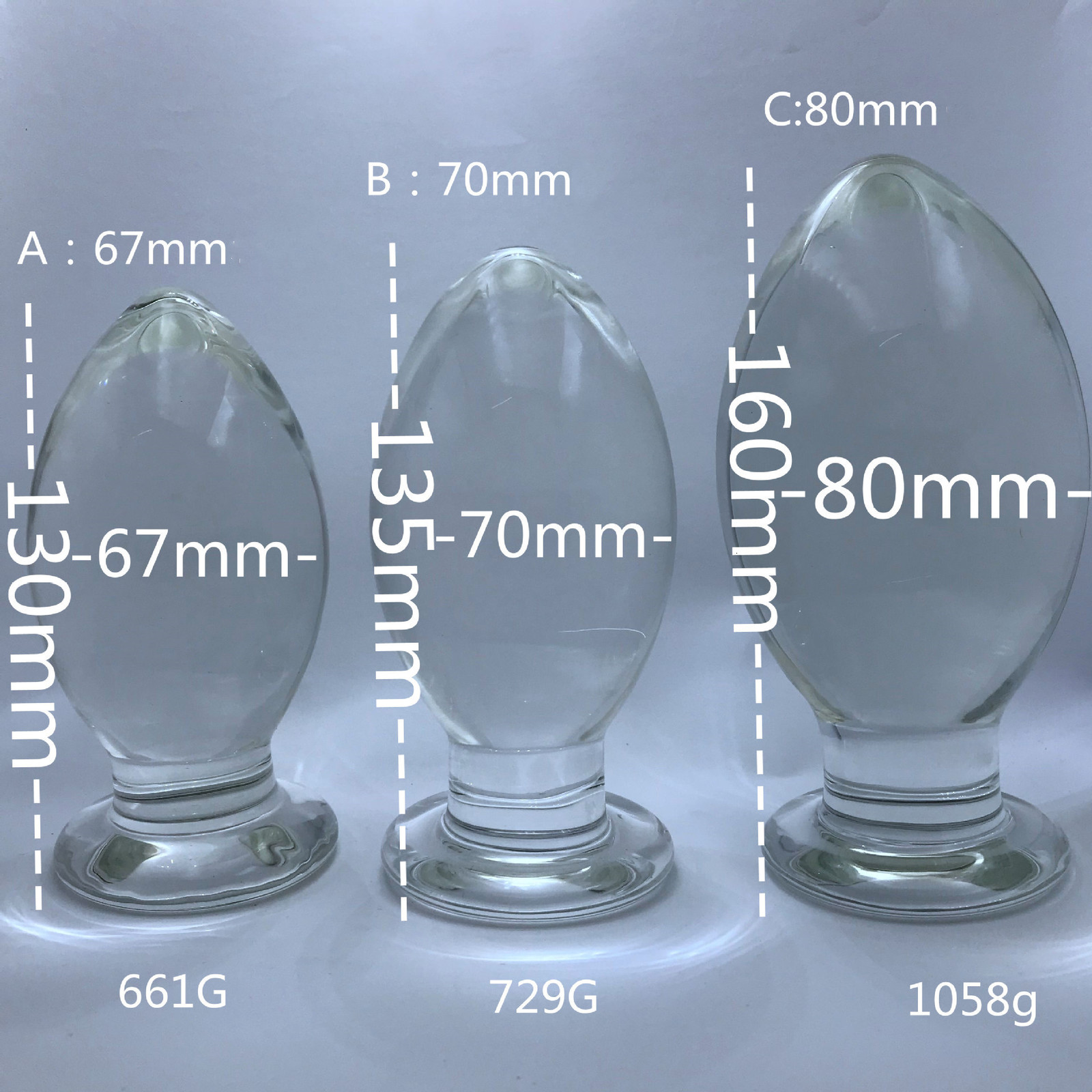 Vibrators Crystal Big Glass Butt Plug Dildo Woman Vagina Ball Dilator Anal Adult Sex Toys For Women Men Masturbator Buttplug 230901