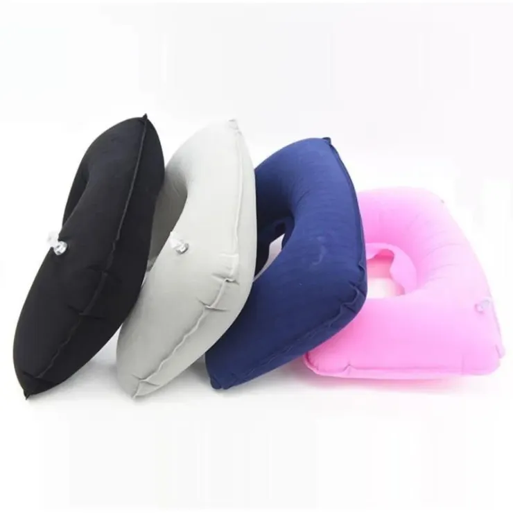 500pcs U Shaped Iatable Car Head Rest for Travel Office Air Cushion Neck Pillow Sep04