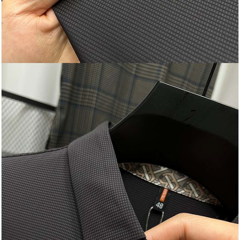 Men's Polos DYXUE Summer Highend Seamless Lapel Business POLO Shirt Ice Silk Solid Color Printed Casual Fashion Shortsleeved M4XL 230901