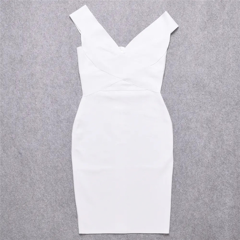 Basic Casual Dresses Gaun balutan Wanita leher V rendah oranye gaun Mini tanpa lengan punggung seksi klub pesta elegan putih 230904