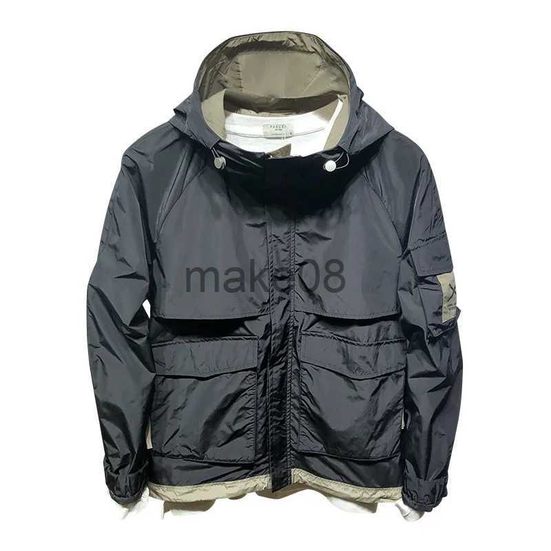Men's Jackets Men's Clothing Spring Autumn New Men's Hooded Solid Color Pockets Cargo Jacket Short Japanese Fashion Loose Allmatch Male