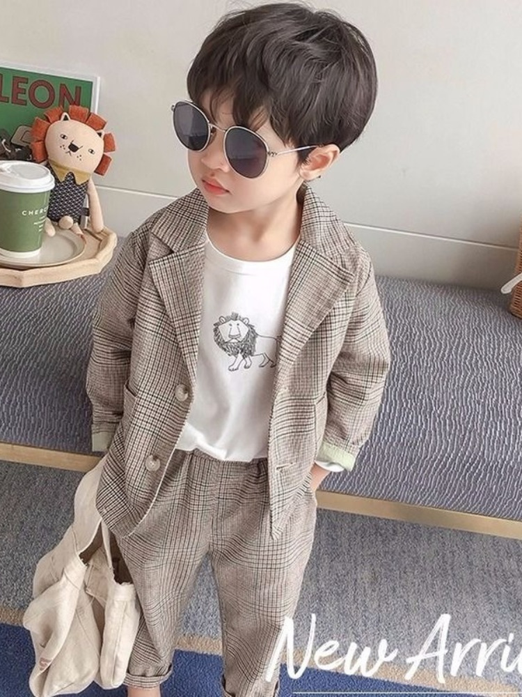 Clothing Sets Kid Boys Spring and Autumn Suit Boys Baby suit Clothes Children's Clothing Casual Tops pants 2 piece set Formal wear 230904