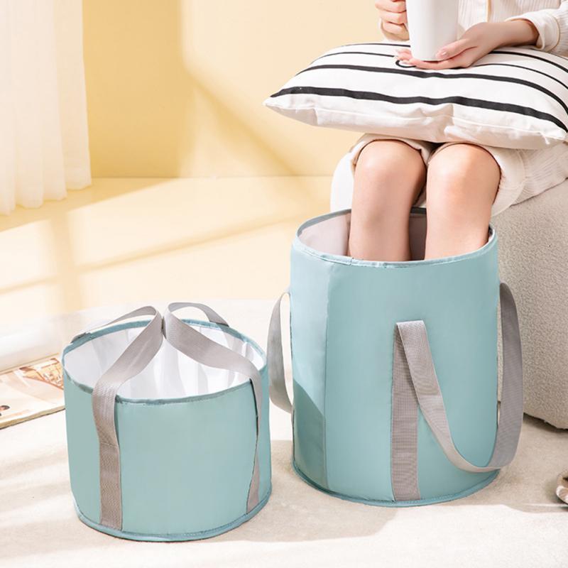 Foot Treatment Portable Foot Soaking Bucket Foot Washing Bag Outdoor Foldable Travel Insulation Type Dormitory Foot Bathing Basin 230901