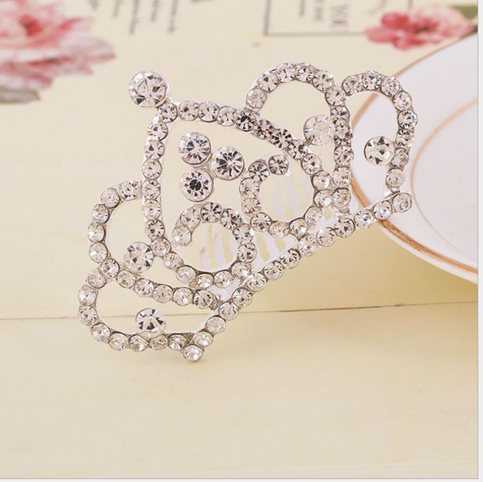 Crown Princess Tiara Comb Flower Girls Crystal Rhinestone Crown Comb head wear Hair Accessories girls birthday gift will and sandy ZZ