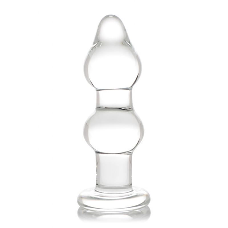 Vibrators Glass Butt Plug The Double crystal butt plug vagina ball big glass anal dildo bead 230901