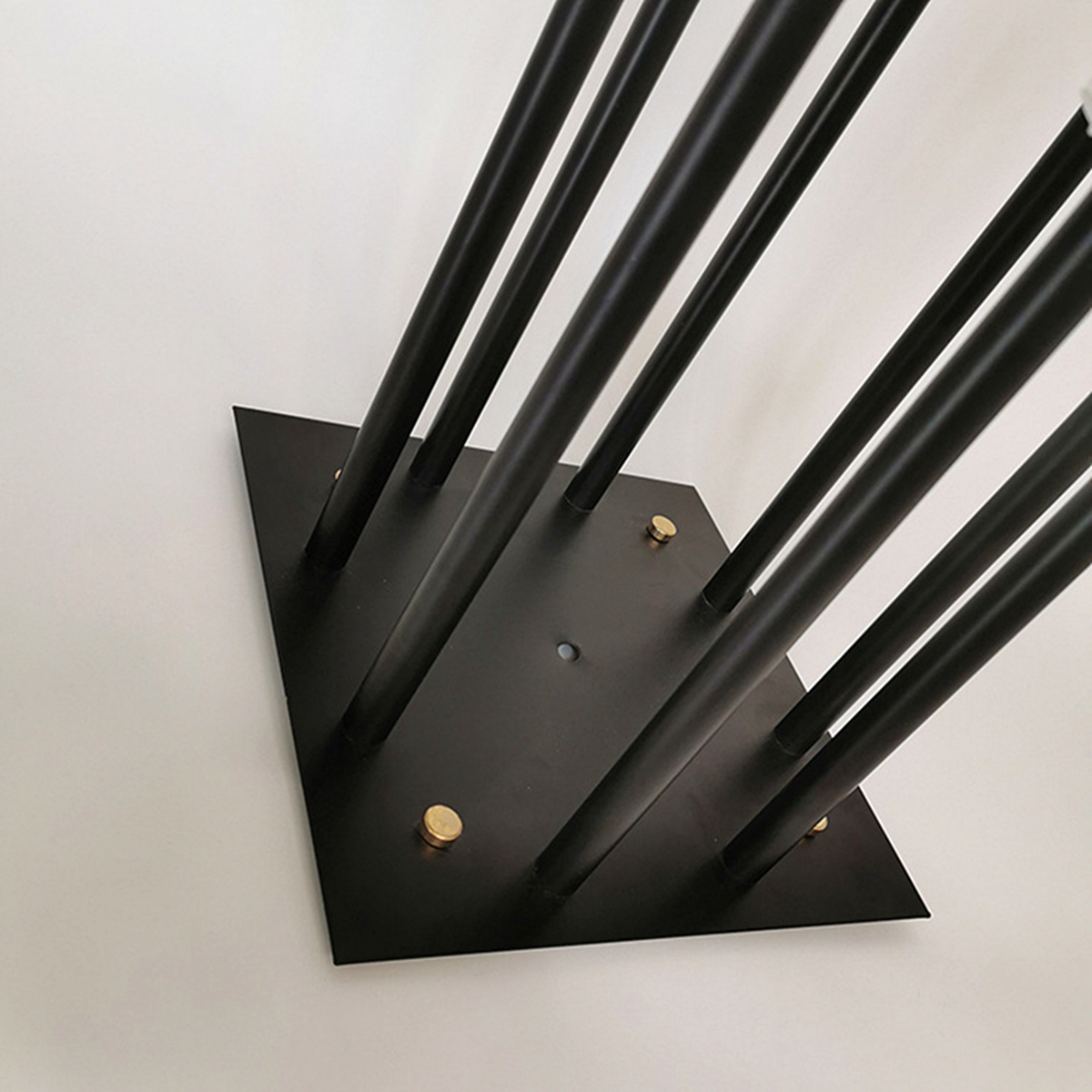 Wholesale black square base cylinder candlestick 9 arms tall cheap wedding candelabra acrylic table black centerpieces