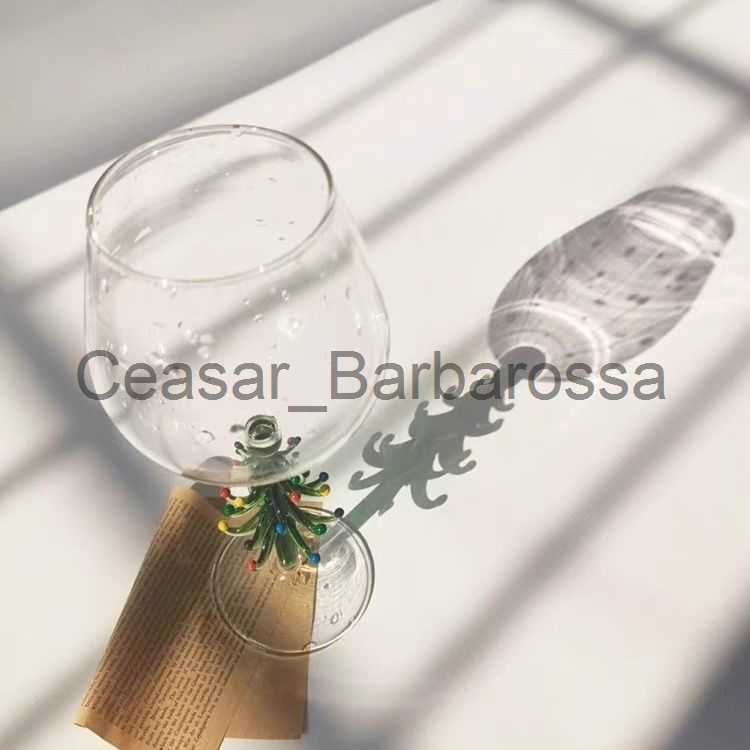 Wine Glasses Colour Glass Korean Style Water Cup Christmas Tree Decorate Gift Goblet Creative Artistic High Quality New Product Lovely x0904