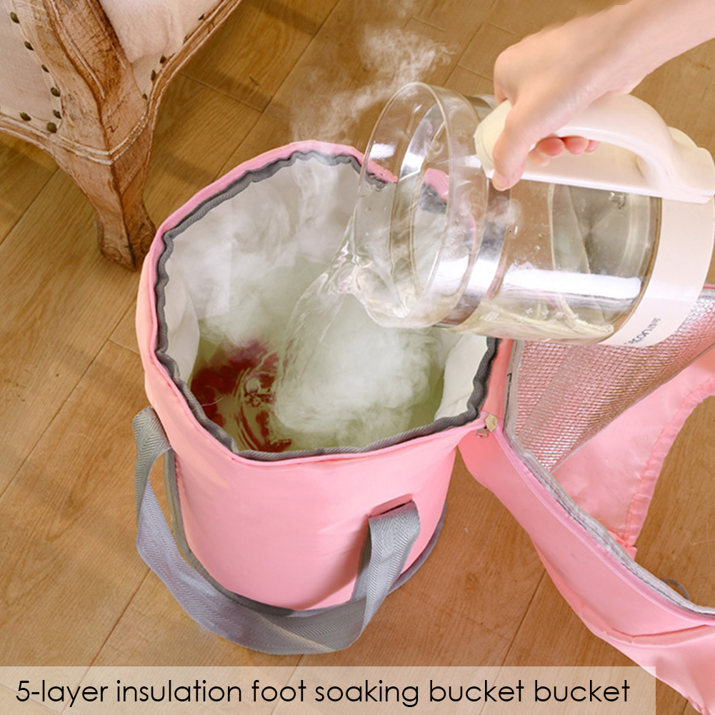 Foot Treatment Foldable Feet Washbasin Insulation Thick Soak Feet Water Buckets Heightened Leakproof Foot Bath Massager Spa Pedicure 230901