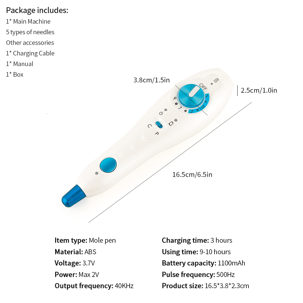 Cleaning Tools Accessories Skin removal treatments plasma pen 5 heads monopod tip 500Hz diaphragm pore anti epileptics 230904
