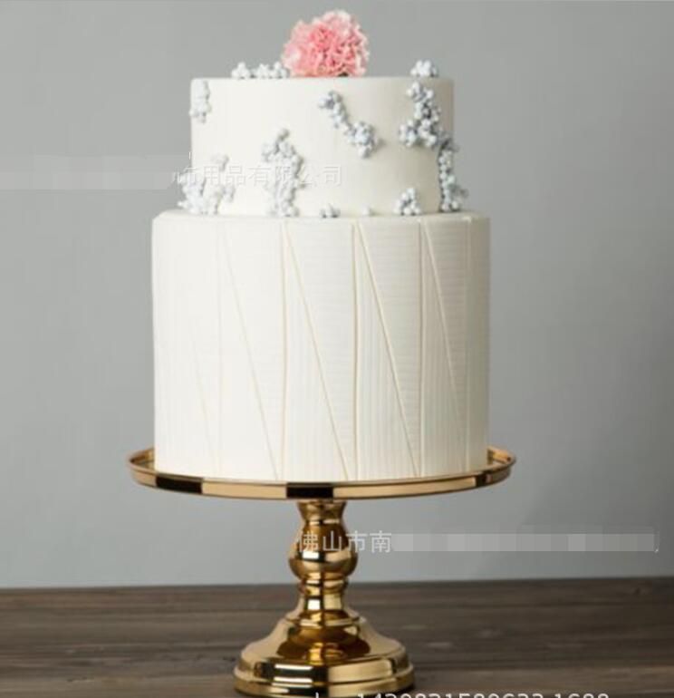 Dishes Plates 6PCS Gold Mirror Metal Round Cake Stand Wedding Birthday Party Dessert Cupcake Pedestal Display Plate Home Decor ZZ