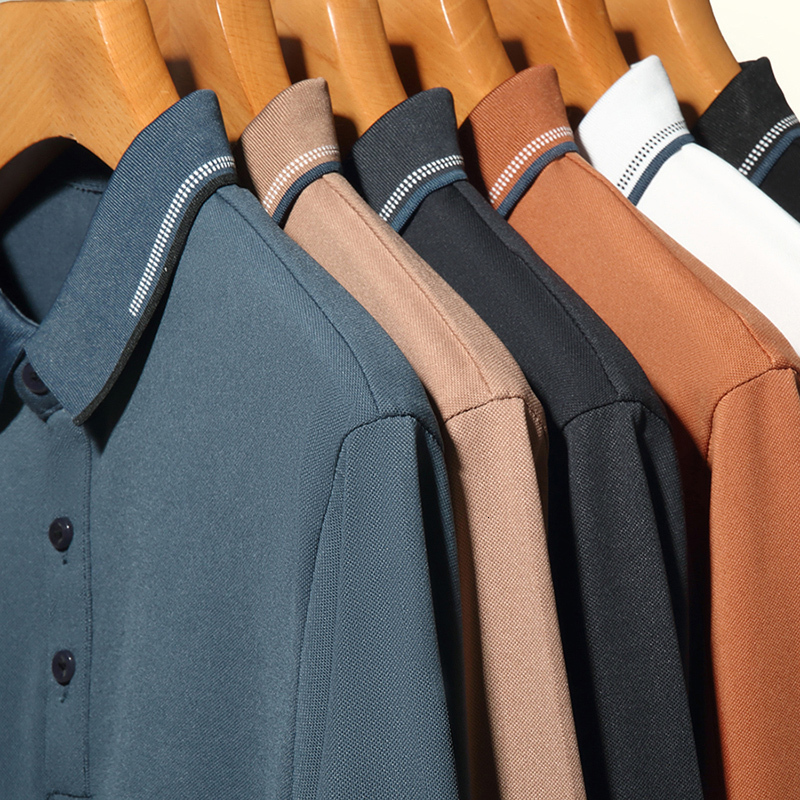 Men's Polos 2023 High End Spring and Autumn Polo Shirt Long Sleeve Loose Fitting Fashion Casual Business Top 230901
