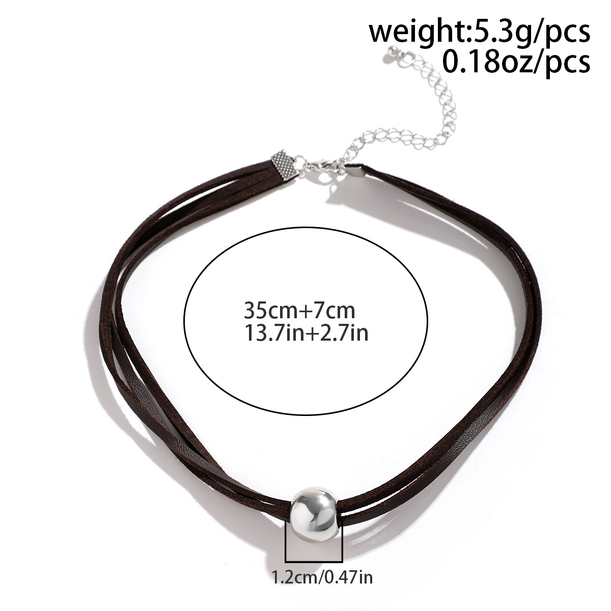 Punk Black Leather Layered Choker Necklace Adjustable Fashion Collar Big Round Gold Color Beads Charm Beading Rock Grunge Wolf Tide Jewelry Gifts for 